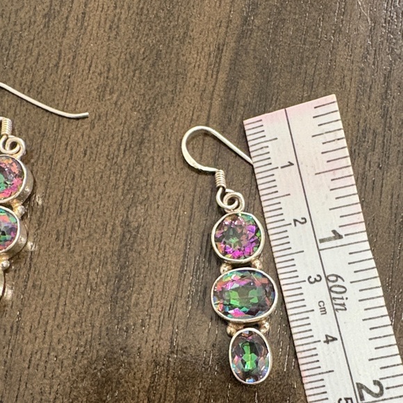 Sterling Silver Earring with Mystical Topaz - Picture 5 of 5